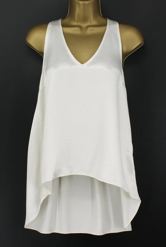 ELIZABETH AND JAMES EVERLY WOMENS TANK TOP V-NECK XS IVORY RRP £230 AD - Image 1 of 3