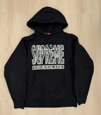 TALLA GRANDE - Supreme FuckEm All Hoodie Paisley NEGRO - USADO Foto 1 de 4