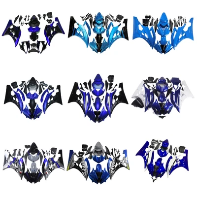 Full Bodywork Fairing Kit for Yamaha YZF600 R6 2006 2007 Injection Fairings Blue - Imagem 1 de 4