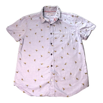 Sovereign Code Shirt Mens Large Blue Short Sleeve Button Down Chambray Print - Image 1 of 4