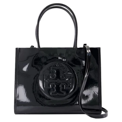 Bolso de Mano Pequeño Tory Burch Ella Bio Charol Negro Imitación Cuero Nuevo con Etiquetas Foto 1 de 4