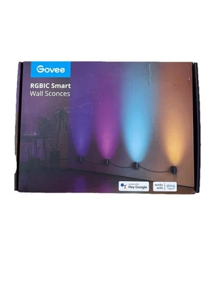 Govee RGBIC Smart Wall Sconces H6087 Works With Alexa & google & App Control…… - Image 1 of 4