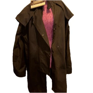 Driza-Bone Long Coat Size XL 7 Duster Australian Outback Waxed Canvas Oiled Vtg - Picture 1 of 7