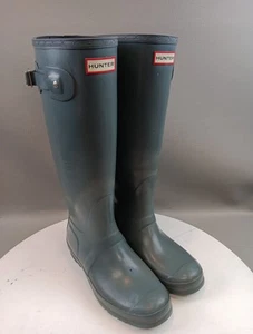 Hunter Original hohe Regenstiefel Damengröße 9 grau wasserdicht kniehoch guter Zustand - Bild 1 von 16