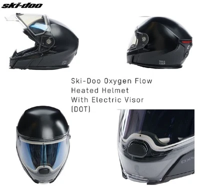 Ski-Doo Oxygen Flow Heated Helmet W/ Vented Shield-Matte Black-9290871293-XL - Image 1 of 4