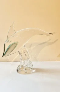 Luigi Mellara original italian glass dolphin sculpture signed - Picture 1 of 7