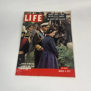 Vtg Life Magazine MARCH 4, 1957 Queen Elizabeth & Prince Philip GREAT ADS! - Picture 1 of 8