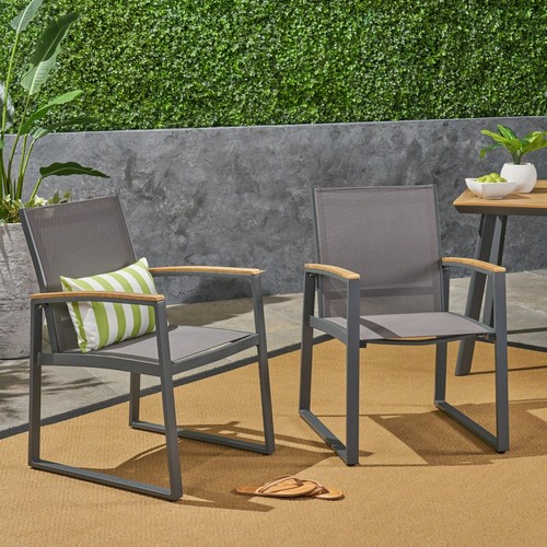 MFSTUDIO Aluminum Patio Chairs Set of 2