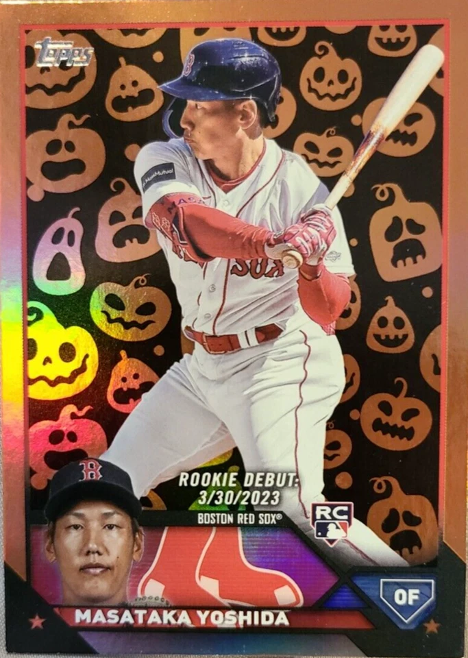 masataka yoshida 2023 topps udate series rookie debut jack o lantern refractor - Image 1 of 2