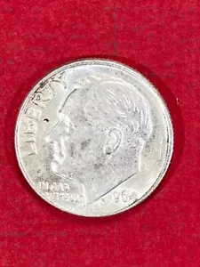 1964 United States 10 Cent Silver Coin Circulated - Bild 1 von 2