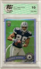 DeMarco Murray 2011 Topps Chrome Refractor Cowboys Rookie Card PGI 10