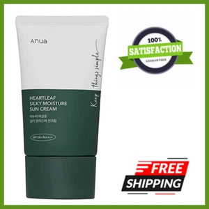 Anua Heartleaf Silky Moisture Sunscreen Sun Cream SPF 50+ PA++++ 50ml - Picture 1 of 6