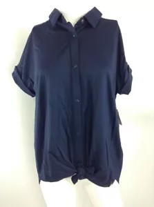 Smartwool Women Everyday Exploration Button Down Top Deep Navy Medium 16222-092 - Picture 1 of 11