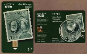 Tarjeta telefónica sellada $1 CAPEX 1996 Exposición Filatélica Canadiense Toronto Show - Imagen 1 de 1