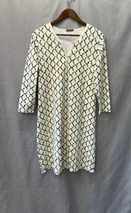 J. McLaughlin Midi Dress Womens Size XL Catalina Cloth Stretchy Preppy Print - Picture 1 of 8