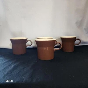 4 Mid Century Modern Restaurant Braun & Creme Kaffeetassen-Tassen USA - Bild 1 von 4