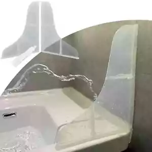 Silicone Shower Splash Guard Clear Corner Water Guard with Adhesive 2-Pack - Picture 1 of 9