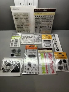 Clear Rubber Stamp Lot Crafts Various Brands - Picture 1 of 6