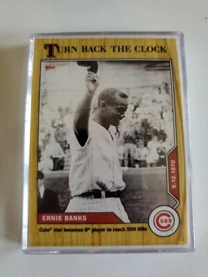 2020 TOPPS NOW TURN BACK THE CLOCK # 43 ERNIE BANKS 5/12/70.  - Image 1 of 2