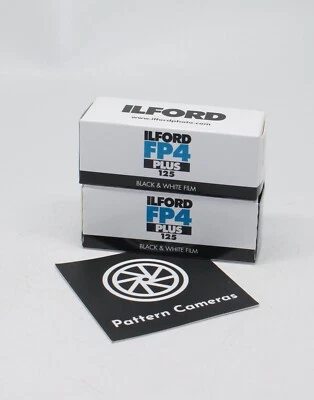 Two ILFORD FP4 PLUS 120 ISO 125 Black and White Film - Latest stock - Image 1 of 2