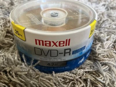 Maxell DVD-R 4.7 GB 25 Pack 16X 120 Minute Spindle Sealed NIP - Image 1 of 4