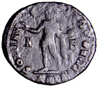 CERTYFIKOWANA Autentyczna starożytna rzymska moneta VF Konstantyn I ARLES M - F Arla Sol