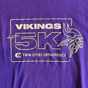 Minnesota Vikings 5K Run Shirt XL Gildan Performance Fit Purple TCO