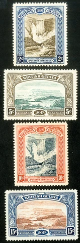 British Guiana Stamps # 153-6 MLH VF Scott Value $165.00 Cover