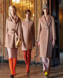Abrigo mezclado lana rosa Cinzia Rocca Due con/lurex hecho en Italia talla 46/US10 NUEVO CON ETIQUETAS - Imagen 1 de 11