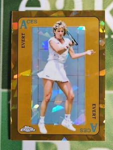 2021 Topps Tennis Chrome Sapphire Chris Evert Aces Gold /50 #ACE-15