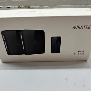Genuine Avantek Wireless Doorbell Door Chime D-3B Water Resistant Black - Picture 1 of 1