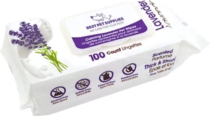 Best Pet Supplies 8" X 9" Pet Grooming Wipes for Dogs & Cats, 100 Pack, Plant-Ba - Picture 1 of 6