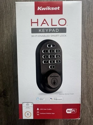 Kwikset Halo Wi-Fi Smart Door Lock, Keypad Entry Deadbolt w/ SmartKey - Bronze - Image 1 of 4