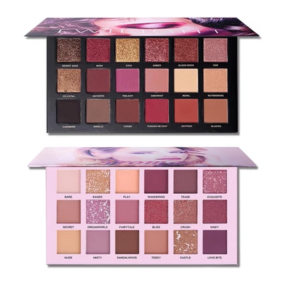2Pcs Twilight Dusk + Aromas Nude Eyeshadow Palette Makeup Set, Matte Shimmer Gli - Image 1 of 4