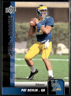 2011 Upper Deck Football Star Rookie Pat Devlin Blue Hens #64 - Image 1 of 2