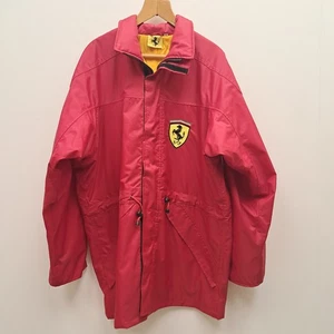 Vintage Retro 1995 Ferrari Red F1 Waterproof Coat Fomula One Size L - Picture 1 of 13