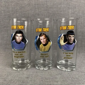 Star Trek Trinkgläser 3er Set Vandor 2011 TOS Zitate Kirk Spock McCoy - Bild 1 von 10