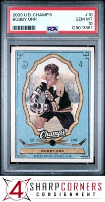 2009 UPPER DECK CHAMP'S #10 BOBBY ORR HOF POP 6 PSA 10 - Image 1 of 3