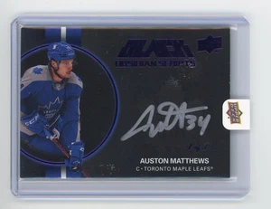 2021-22 UD BLACK OBSIDIAN SCRIPTS AUTO PURPA-DERP 1/1 AUSTON MATTHEWS - HOJAS - Imagen 1 de 2