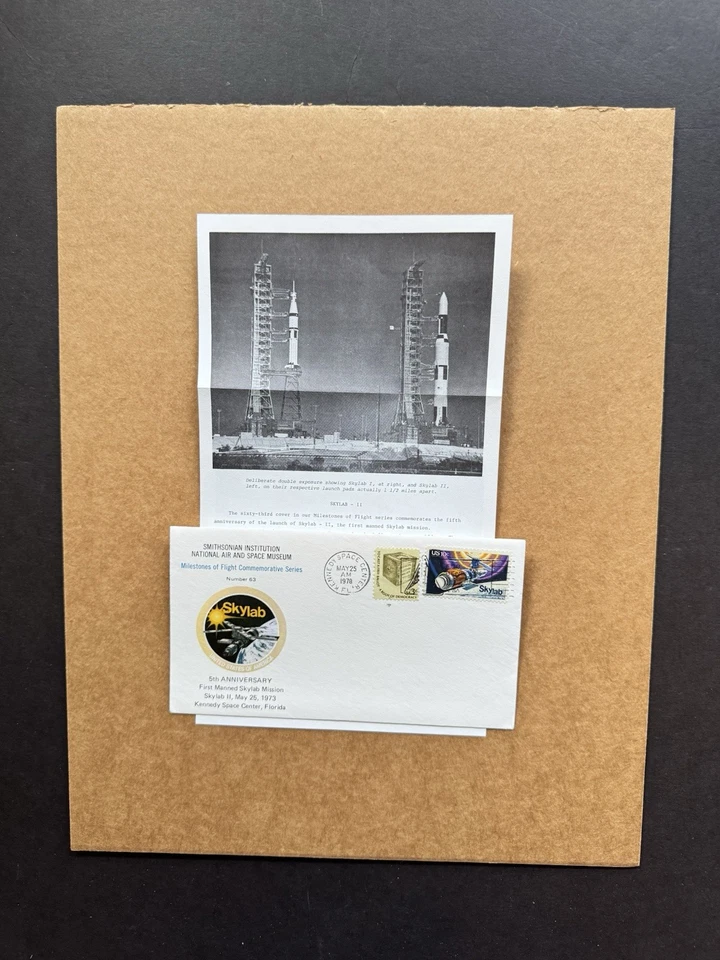 US 1978 Flight Millstone Cover#63 +1st Manned Skylab Mission SkylabII +Info Page - Image 1 of 1