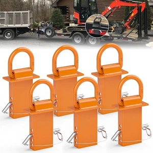 Stake Pocket Tie Down D Rings 6 PCS, Heavy Duty 5/8” 5/8”, Orange - Bild 1 von 8