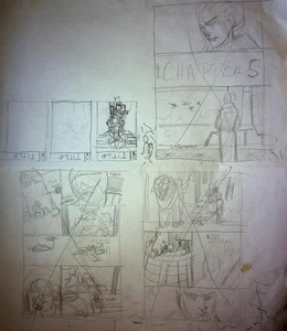 Página de cómic de diseño aproximado dibujado a mano de Zach Howard Wild Blue Yonder 2013 IDW COMICS - Imagen 1 de 2