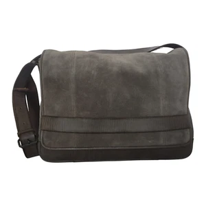 John Varvatos Star USA SUEDE MESSENGER BAG $395  WORLDWIDE SHIPPING FTP 7701 - Picture 1 of 12
