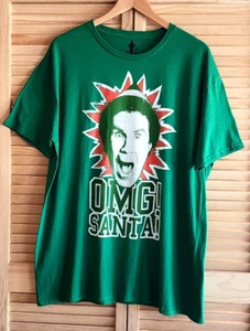 Elf Movie Shirt OMG Santa Buddy Tee Christmas Holiday Green Men's Size Large L - Picture 1 of 3
