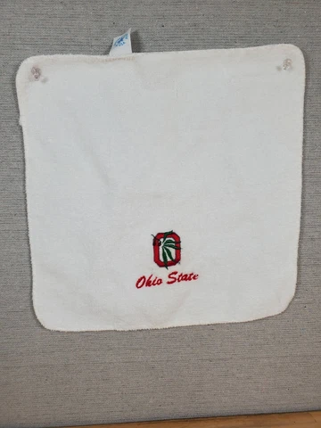 Ohio State Buckeyes 12" x 12" Wash Cloth - White with embroidered Logo Cover