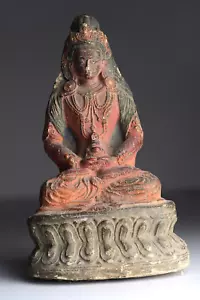 Antiker Amitayus Buddha 18./19. Jhd Ton Nepal/Tibet antique Tsa Tsa - Bild 1 von 15