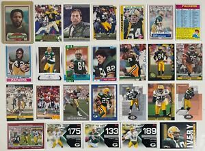 Green Bay Packers 1970s to 2000s Topps Fleer Pro Set Football Cards Lot of 26