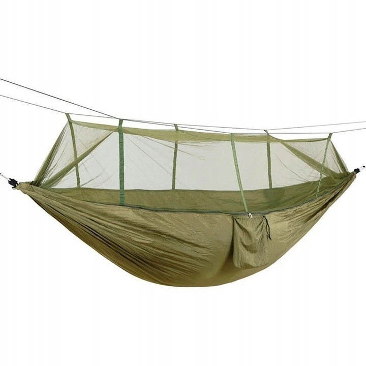 Hammock Outdoor Hanging Camping Swing Bed Chair Person With Mesh Ultra Light - Image 1 of 4