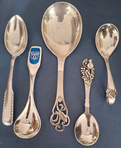 5 Vintage Danish Silver Spoons 1929 - Picture 1 of 11
