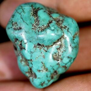 Fabulous Top Grade Quality 100/% Natural Tibetan Turquoise Fancy Shape Rough Drilled Gemstone For Making Jewelry 16 Ct 18X18X10 mm JMK-8335